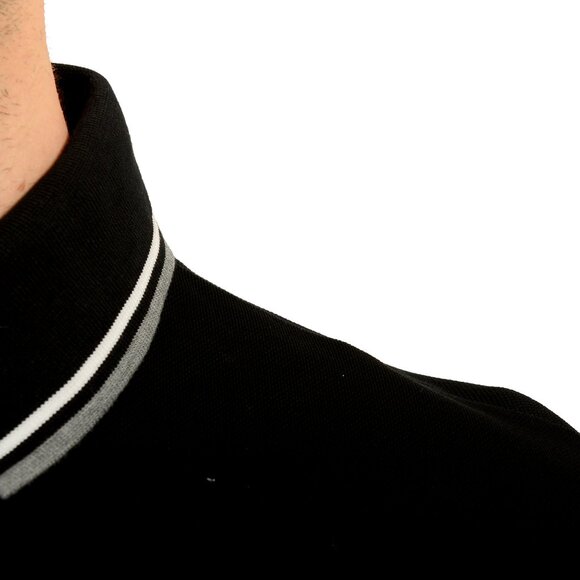 Versace Men's Black Logo Embroidery Short Sleeve Polo Shirt US XS IT 46 - Picture 4 of 6